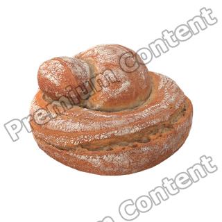 Bread Round 3D Scan Retopo